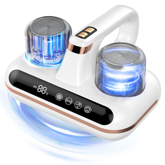 Bed Vacuum Cleaner 5In1 Cordless Mattress Vacuum Cleaner, Powered By Uvc Light & Ultrasonic Technology, 16Kpa Strong Suction,Low Noise,Suitable For Dust, Pet Hair, Etc.