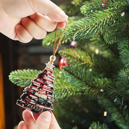 Christmas Book Tree Ornament,Book Tree Ornament,Book Christmas Tree Ornaments,Christmas Tree Book Ornament,Book Ornaments for Christmas Tree(2pcs)