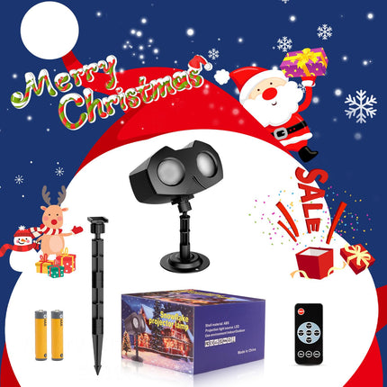 Snowflake Projector Lights Outdoor with Remote Control, Christmas Snowflake Projector Lights, IP65 Waterproof Snowfall Landscape Light Christmas Projector for Holiday,Garden