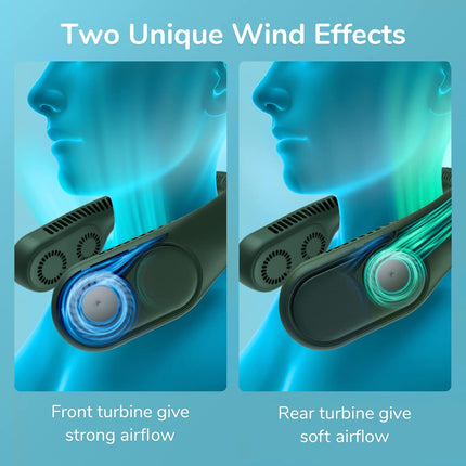 Jisulife Portable Handheld Fan Four Turbo Neck Fan