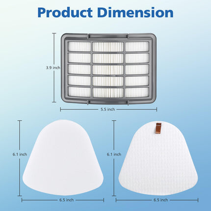 4+2 Pack Filters For Shark Vacuum Navigator Lift Away Filter Zu503Amz, Nv350, Nv351, Nv352, Nv355, Nv356E, Nv360, Nv370, Nv391, Uv440, Uv490, Uv500, Uv540, Uv550, Cu500, Xff350 Xhf350
