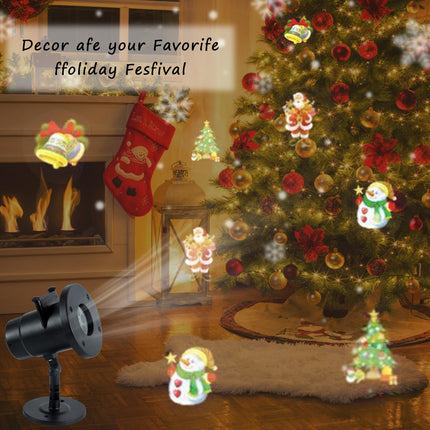 Christmas Projector Lights Outdoor(Modern), Waterproof IP65 8W Indoor LED Projector, 12 Slides Holiday Lights Party Outdoor Garden Villa Apartment Kids Room Night Light