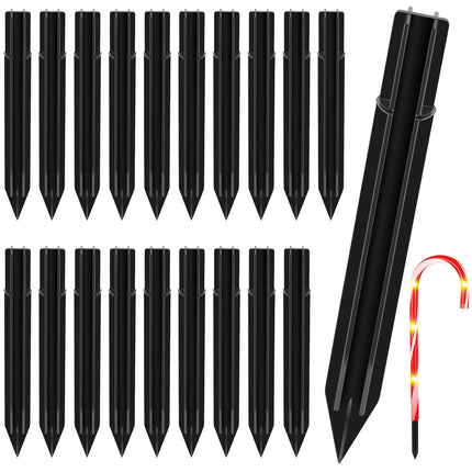 36PCS 0.6×6.05’’ Replacement Stakes for Christmas Candy Cane Lights Plastic Pathway Light Spikes,Christmas Light Spike Replacer for Outdoor Candy Cane Lights Use on Path Walkway Lawn Garden