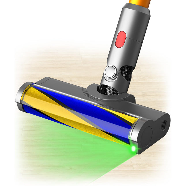 Vacuum Attachments With Dust Detect Green Light For Dyson V7 V8 V10 V11 V15 Cordless Cleaners, Hard Floor Soft Roller Brush Head Motorhead Accessories Parts