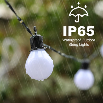 Solar Christmas Lights Outdoor with 20 G40 Bulbs Waterproof 33 Feet 100 LED Solar String Lights for Christmas Decorations USB Port Solar Powered Lights for Outside Garden Backyard Party Decor