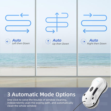 Alfabot Window Cleaning Robot With Dual Water Spray, X7 Robot Window Cleaner With Doubleside Water Spray 50Ml Water Tank, Smart Window Vacuum For Interiorexterior Highrise Windows