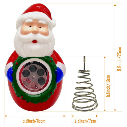 Santa Christmas Projector Light USB Indoor Light with Auto Rotating Reindeer, Wreaths, Candy Canes, Socks 6 Patterns Slides for Kids Christmas Room Decorations, Year Xmas