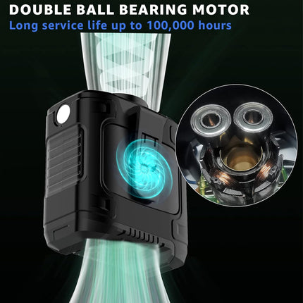 Mini Portable Waist Fan, Clip On Belt Fan, With Tactical Flashlight Sos Signal, Personal Shirt Fan Clip For Camping, Hiking