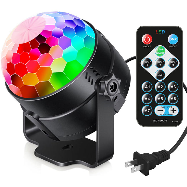 Luditek Sound Activated Party Lights with Remote DJ Lighting, Disco Ball Strobe Lamp Stage Light for Home Room Dance Parties Birthday Karaoke Stocking Stuffers Halloween Christmas Decorations