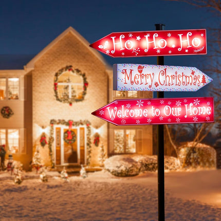 Christmas Solar Pathway Stake Lights Decorations - 24 White LED Solar Outdoor Lights Waterproof Yard Landscape Sign Pathway Markers for Xmas Patio Garden Home Decor