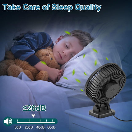 Jzcreater Usb Desk Fan, Mini Fan Portable, 3 Speeds Desktop Table Cooling Fan, Plug In Power Fan, Rotation Strong Wind, Quiet
