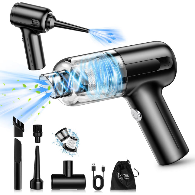 Uniqus Mini Vacuum Cleaner, Handheld Vacuum Cordless Rechargeable, Portable Car Vacuum With Brushless Motor, 12000Pa High Power 3 In 1 Sucking & Blowing Small Vacuum Desk Vacuum For Car, Home, Office