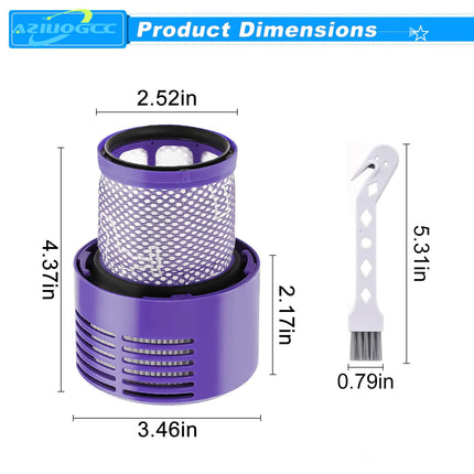 V10 Filters For Dyson V10 Cyclone Series, V10 Absolute, V10 Animal, V10 Total Clean, Sv12,Part No. 96908201, Purple 1
