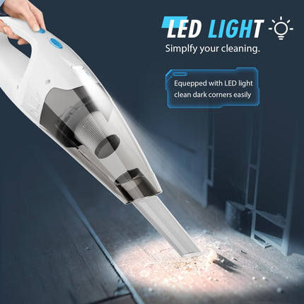Handheld Vacuum Cordless,Car Vacuum Portable Cordless,Hand Vacuum Cordless Rechargeable With Led Light20 Mins Runtime,Dust Busters Hand Vacuum For Home And Office Cleaning
