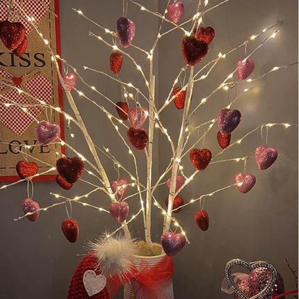 Lighted White Birch Branches with Timer 33IN 180 LED Twig Birch Branches for Vase Chriatmas Decor Artificial Birch Tree Branch Holiday Home Party Wedding Decoration Indoor Outdoor