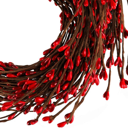 Hedume 128 Feet 60 Packs Red Pip Berry Garland, Ply Pip Berry Garland for Christmas Craft Decor or Celebrations Embellishing