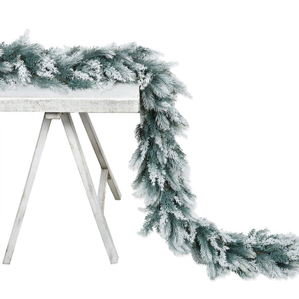 Artiflr 6 Feet Artificial Christmas Pine Garland, Winter Greenery Garland for Holiday Season Mantel Fireplace Table Runner Centerpiece Decor
