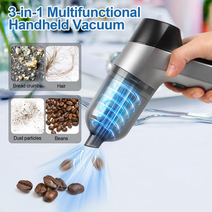 Car Vacuum Portable Cordless 12000Pa Handheld Vacuum Cordless With Brushless Motor, 3 In 1 Mini Vacuum Cleaner High Power Rechargeable Hand Held Car Vacuum For Car,Pet,Office,Home