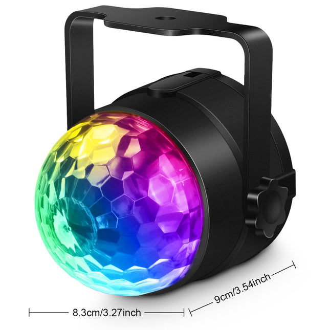 Luditek 2-Pack Sound Activated Party Lights with Remote Control Dj Lighting, Disco Ball Light, Strobe Lamp for Home Room Dance Parties Supplies s Birthday Christmas Halloween Party Decorations