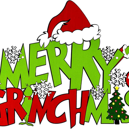 Merry Christmas Hanging Sign, Wooden Christmas Door Decorations, Christmas Decorations for Door-Wall-Tree-Window