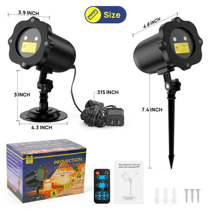 Christmas Projector Lights Outdoor, Christmas Laser Lights Outdoor with 16 Patterns, Waterproof, Timing for Christmas, Year, Birthday Party, Family Gatherings, Garden, Christmas