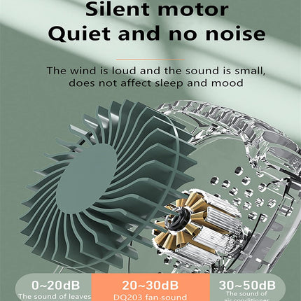 Mini Personal Fan Portable And Rechargeable With Lanyard Bracket Can Hanging Neck Put On Desk Clip Waist Outdoor Cooling