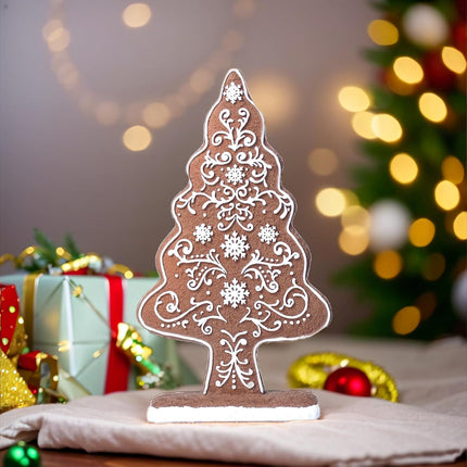 Christmas Tree Decorations Indoor Gingerbread Decor Table Top Christmas Decorations Resin 6 2.25 10 Inch Gingerbread Tree Christmas Kitchen Tabletop Xmas Tree Decor