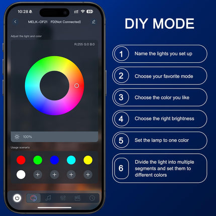 Permanent Outdoor Lights, 105ft Outdoor String Lights Smart RGB with 72 Scene Modes, IP67 Waterproof Holiday Lights for Outside, APP and Remote Control Party Holidays