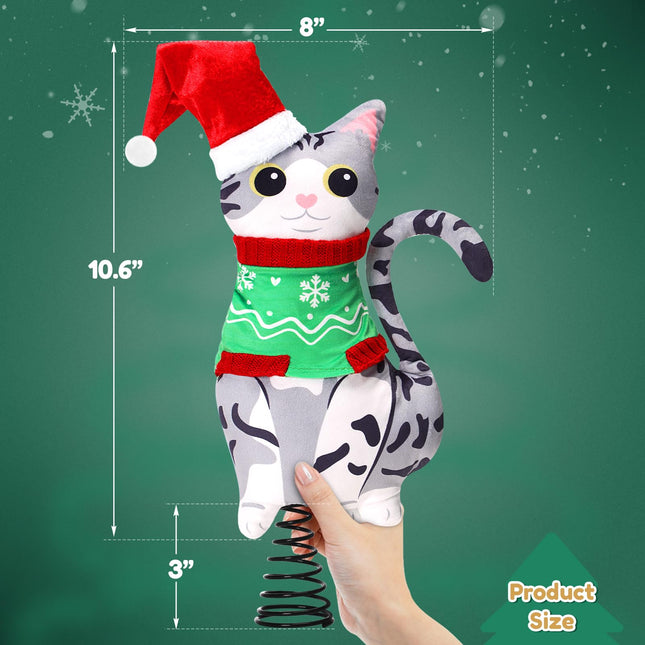 Cat Christmas Tree Topper American Shorthair mas Tree Ornament Christmas Party Holiday Home Decorations Supplies Cat Lovers