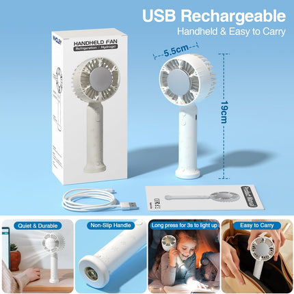 Handheld Cooling Fan, Handheld Fan Mini Air Conditioner Refrigeration Fan, Ice Cooling Mode With 3 Speed Wind, Usb Rechargeable