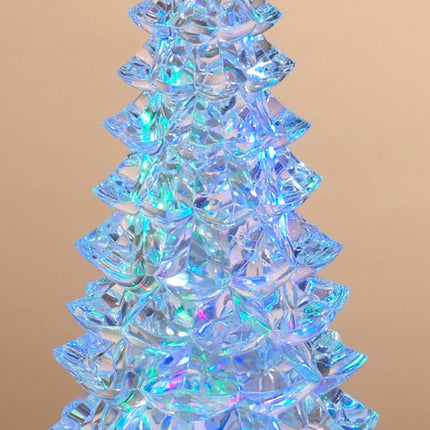 Multi-Color Christmas Tree Snow Globe Water Lantern - Christmas Tree Water Lantern with Swirling Glitter Snow and Star Topper, 13 Inches High x 4.5 Inches Wide, Battery Operated with Timer (Style A)