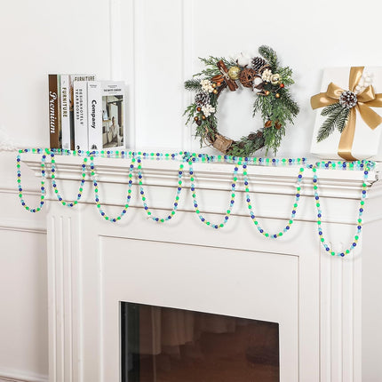 Cindeer 16 ft Christmas Beaded Conch Starfish Garland Ocean Themed Beach Garland Christmas Decorations Handcrafted Beaded Party Supplies for Christmas Tree Home Mantel Curtain Decor Fireplace Wedding
