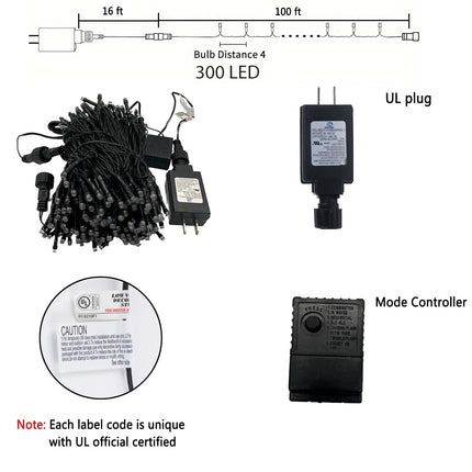 Kwaiffeo Christmas String Lights, 100FT 300LED 8 Modes Connectable Waterproof Warm White Christmas Lights Outdoor Indoor, Twinkle Fairy Lights for Room Bedroom Wedding Holiday Xmas Tree Decorations