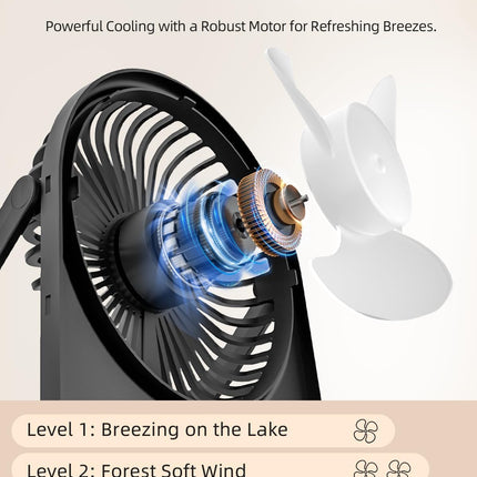 3.5 Usb Fan, Strong Wind Ultra Quiet Small Desk Fan Foldable 3 Speeds Adjustable, UsbC Corded Powered Personal Fan For Home
