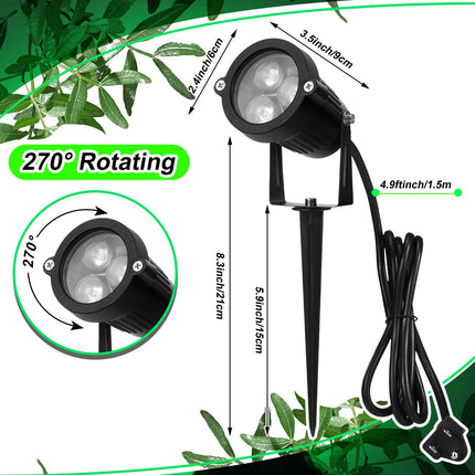 4 Pcs Christmas Spotlights Outdoor Green Spot Lights for Yard，Green Halloween Lights Green Landscape LED Lighting 12W IP66 Waterproof Spot Lights for Christmas Decorations St. Patrick's Day