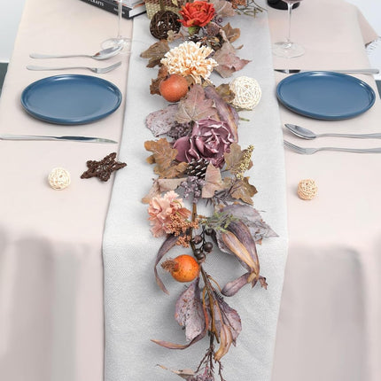 Artgar 6 FT Fall Garland - Fall Leaf Garland, Magnolia Pomegranate Garland with Pine Cones for Fall Harvest Thanksgiving Farmhouse Decorations, Dining Table Mantle Fireplace Porch Indoor Outdoor Decor