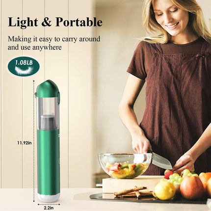 Minthouz 17000Pa Handheld Vacuum 120W Rechargeable Cordless Car Vacuum Cleaner With Ledsos Light For Car Home Keyboard