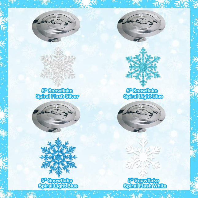 Snowflake Swirls Decoration Party Snowflake Christmas Hanging Swirls Winter Party Ceiling Decorations Blue White Silver Snowflake Garland for Year Winter Holiday Birthday Party Decorations