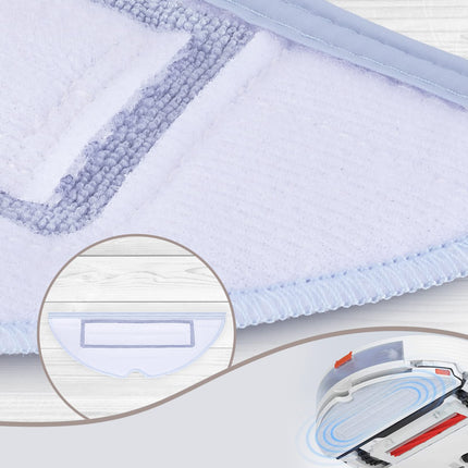 6Pcs Mop Cloth Pad For Roborock S7 S7+ S7 Maxv S7 Maxv Plus S7 Maxv Ultra S7 Pro Ultra S8 S8+ Robot Vacuum Microfiber Vibrarise Mopping Pad Accessory Blue Gray.