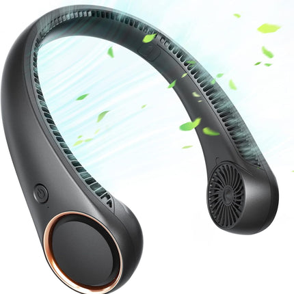 Neck Fan, Neck Fans For Men 4000Mah Personal Bladeless Fan Portable Rechargeable, 3 Speeds, 360° Surrounding Airflow, Faster Cool