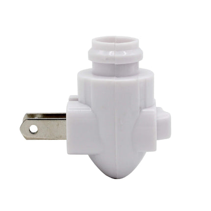 2 Pack -Plug in Night Light Modules White Plastic Include Flicker Night Light Bulbs, Great for Making Your Own Halloween Fall Christmas Holiday Flickering Night Lights