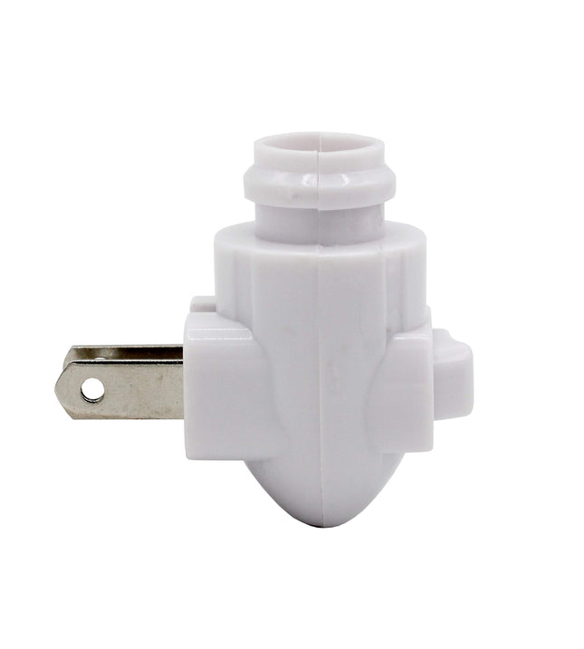 2 Pack -Plug in Night Light Modules White Plastic Include Flicker Night Light Bulbs, Great for Making Your Own Halloween Fall Christmas Holiday Flickering Night Lights