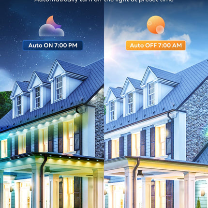 Pak Permanent Outdoor Lights, 50FT Smart RGB+IC LED Lights for House - IP67 Waterproof Eave Lights for Halloween, Christmas & Parties - DIY Multiple Scene Modes, Works with Alexa & Google Assistant