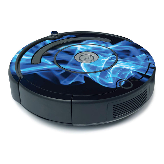 Mightyskins Skin For Irobot Roomba 675 Minimal Coverage Blue Flames Protective, Durable, And Unique Vinyl Decal Wrap Cover Easy To Apply, Remove, And Change Styles Made In The Usa