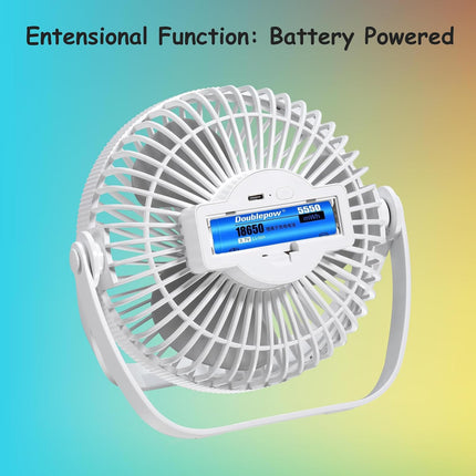Usb Desk Fan, 6 Inch Fan 3 Quiet Speeds, Strong Airflow, Mini Portable Table Fan Usb Powered, Personal Cooling Fan, Desktop