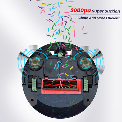 Okp K7 Robot Vacuum Cleaner, Strong Suction, 120Mins Runtime Robotic Vacuums, 4 Cleaning Modes, Works With Alexaappwifi, Automatic Vacuum Cleaner Robot For Hard Wood Floors And Low Pile Carpets