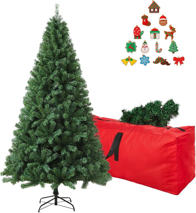ULICO 4ft Artificial Christmas Tree,Premium Spruce Xmas Tree with 450 Branch Tips, Fake Christmas Tree with Foldable Metal Base Stand,Home, Office,Party Decoration-Green