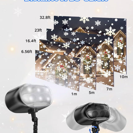Christmas Projector Lights Outdoor - Bigger LED Waterproof & Adjustable Christmas Snowflake Projector Lights Indoor for Xmas Christmas Party