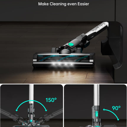 Fabuletta Cordless Vacuum Cleaner With 50 Mins Runtime, 30Kpa Powerful Suction Stick Vacuum, 3 Suction Modes, 6 In 1 Lightweight Wireless Vacuum Cleaners For Home Pet Hair Carpet Hardwood Floor