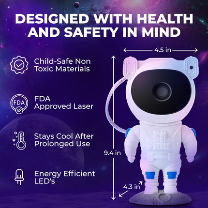 Mind-Glowing Astronaut Galaxy Projector - Spaceman Projector with Remote, Timer, Star & Nebula Modes - Dimmable Astronaut Night Light for Kids - Christmas for 5 6 7 8 9 10 11 Year Old Boys